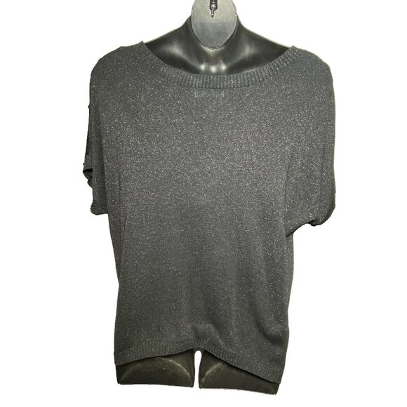 Old Navy Womans Black Glitter Size XXL Dolman Short Sleeve Top NWT Festival - Picture 9 of 10